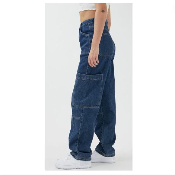 Urban Outfitters BDG Blue Carpenter Baggy Jeans Pants Size Medium - Picture 2 of 9